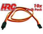 HRC Racing Servo Verlängerungs Kabel mit Clip Männchen/Weibchen JR typ 60cm Länge BULK 10 Stk. HRC9245CLB