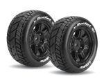 LOUISE X-ROCKET Sport Reifen auf schwarz Felge für Arrma Karton 8S LOUT3295BM